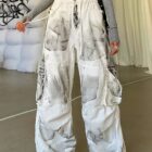 Washed out Artsy Pants - Y2K Aesthetic word2