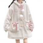 Fluffy Hooded Schoolgirl Coat word2