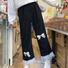 Laced Casual Pants - Kawaii Clothes word2