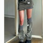 American-style Retro Denim Skirt - Y2K Aesthetic word2