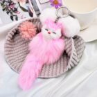 Korea Plush Little Fox Keychain Car Pendant Creative Gift word3