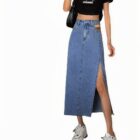 Denim Long Skirt - Korean Clothes word3
