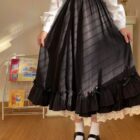 Ruffled High Waist Long Skirt - Gothic Lolita word3