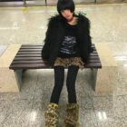 Off Shoulder Dark Pullover Sweater - Grunge Aesthetic word2