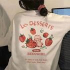 Short Sleeve Strawberry Bunny T-shirt word3