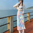 Denim Long Skirt - Y2K American Aesthetic word2