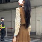 Korean Three-piece Suit - College Aesthetic word1