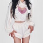 Kawaii Fluffy Pajama Set word1