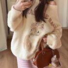 Treasure Bag Bunny Sweater - Vintage Aesthetic word2