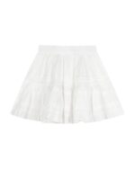White coquette ballet skirt with tiered layers and an elastic waistband.
