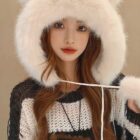 Thick Fluffy Bear Ears Hat - Kawaii Winter word1