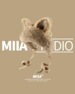 MIAA fox ears hat, a plush winter headwear with attached ears.