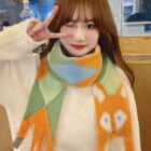 Cute Fox Scarf - Cottage Aesthetic word3