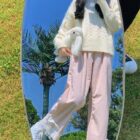 Laced Casual Pants - Kawaii Clothes word2