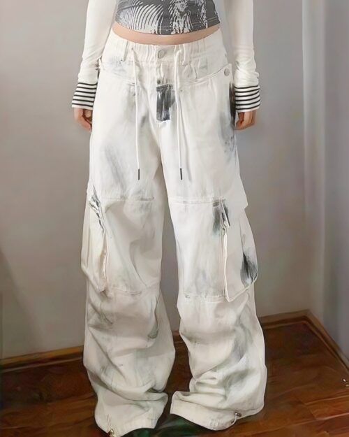 Washed out Artsy Pants - Y2K Aesthetic