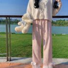 Laced Casual Pants - Kawaii Clothes word2