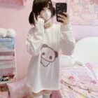 Panda Print T-Shirt - Cutecore Aesthetic word1