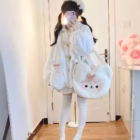 Fluffy Rabbit Ears Hoodie - Kawaii Clothes word3