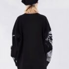 Black Harajuku Sweater - Animecore Aesthetic word1