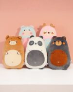 Kawaii bean-shaped wild animal plushies: bear, pig, panda, and more.