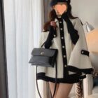 French Style Cape Coat - Aesthetic Vintage word1