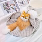 Korea Plush Little Fox Keychain Car Pendant Creative Gift word3