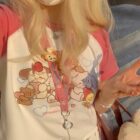 Cute Summer Pink T-Shirt - Harajuku Aesthetic word1