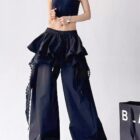 Fake Skirt Cargo Pants - Y2K Aesthetic word2