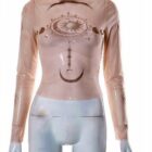 Mesh Pattern Long Sleeve Top - Witchcore word2