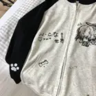 Black and White Cardigan Hoodie - Animecore Aesthetic word2