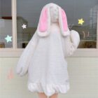 Fluffy Bunny Ears Hooded Coat - Kawaii Winter word3