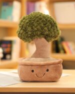 Plush potted tree - Pachira Edition, a cute soft toy plant in a ceramic pot.