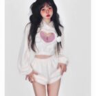 Kawaii Fluffy Pajama Set word1