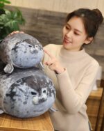 Yuki the seal plush pair, soft plush toys with detailed design.