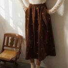 Embroidered Skirt - Retro Aesthetic word2