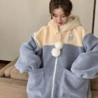 Fluffy Warm Hooded Coat - Kawaii Clothes word3