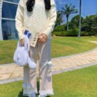 Laced Casual Pants - Kawaii Clothes word2