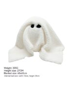 Cute Halloween Decor - Ghost Plush toy, a white plush ghost with black eyes.