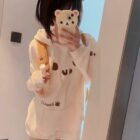 Kaomoji Bear Hoodie - Kawaii Clothes word3
