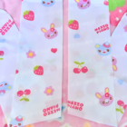 Bunny Strawberry Socks and Sleeves patterned paper, featuring bunnies and strawberries.