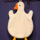 Cute Goose Hand Towel, plush design, soft textile, home decor.
