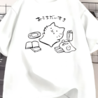 I Love My Home Neko T-Shirt showing a cute cat with food and drink items.