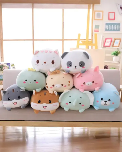 Collection of Squishy Animal Plushies - Mini Plush Edition, various cute animal designs.