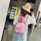 Pink Rabbit Ears Plush Backpack, a soft and adorable backpack for kids.
