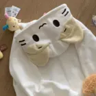 Cream Neko Hoodie, a white plush hooded sweatshirt with cat ears and face details.