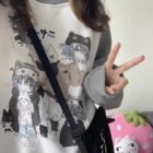 Cotton Anime T-Shirts - Cutecore Aesthetic word1