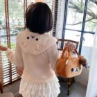 Kuma Zip Up Hoodie - Jojifuku Hoodie, featuring a white layered skirt and plush details.