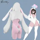 KORURACLUB Knitted Bunny Girl Jumpsuit – a cropped, knitted jumpsuit with bunny ears and matching bottoms.