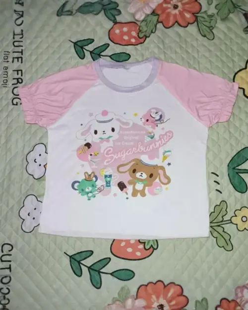 Sugarbunnies T-Shirt featuring ice cream and bunny characters.