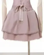 Close-up of a Jirai Kei Skirt featuring ruffles and a layered design.